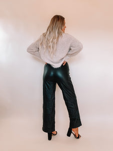 Gwen Vegan Leather Belted Pants