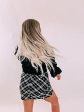 Load image into Gallery viewer, As If Black and White Plaid Skirt
